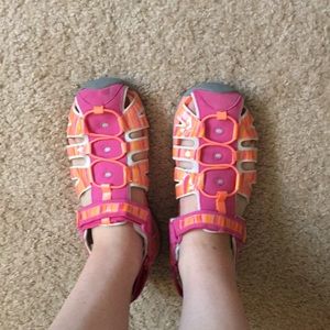 Pink and Orange Sandals